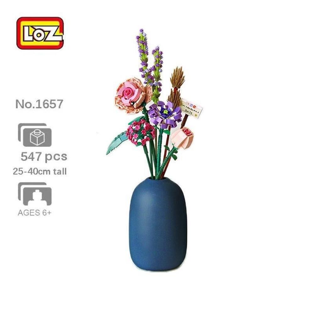 LOZ Mini Eternal Flowers Building Blocks Set 1657 547 Pcs Flower Bouquet Kit